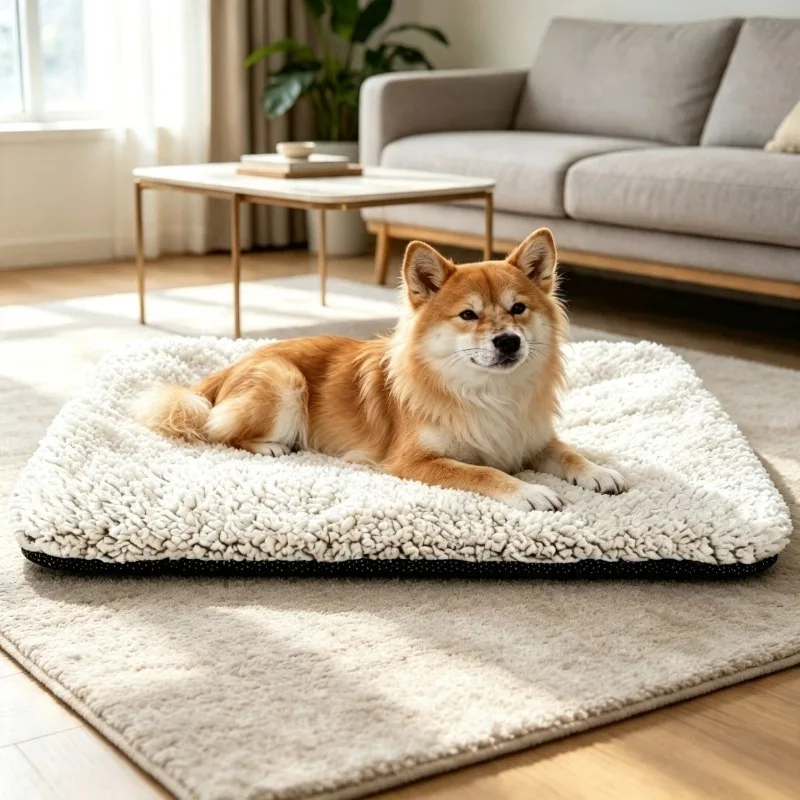 1pc Self-Heating Pet Pad, Washable Thermal Cushion Mat for Cats Dogs, Warm Soft Blanket for Puppy & Kitten Winter Bed, Pet Bed