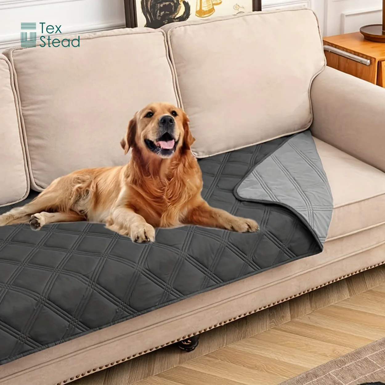 Reversible Waterproof Dog Bed Cover & Pet Blanket, Sofa Couch Mattress Protector, Washable Furniture Guard for Cats & Dogs