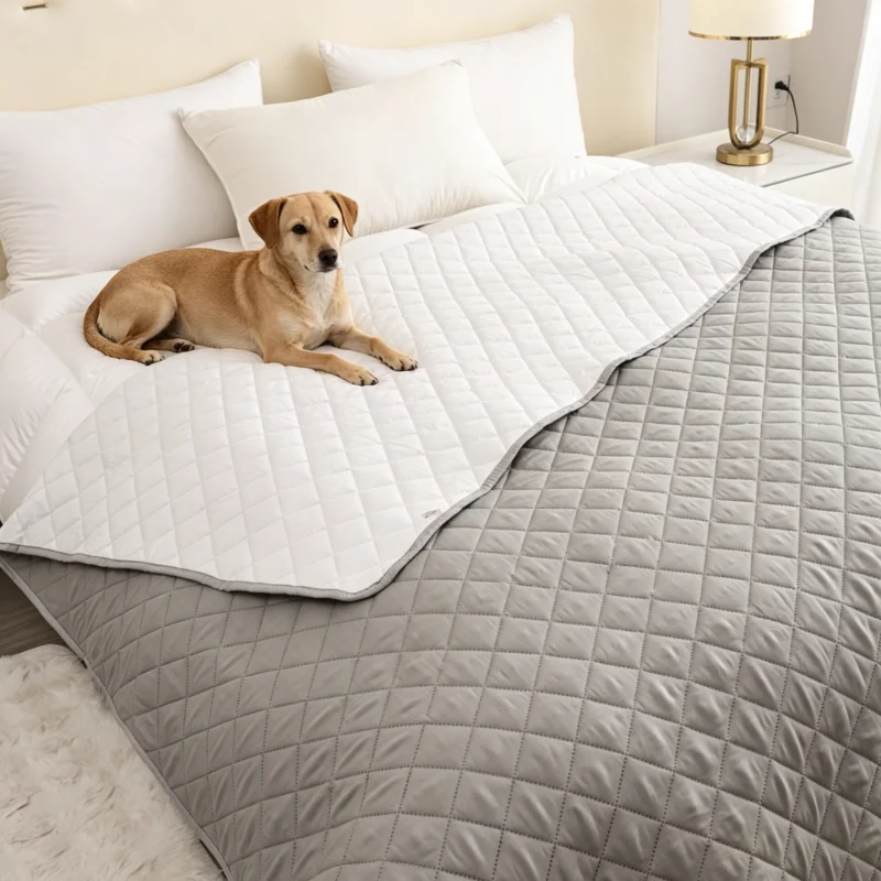 Waterproof Dog Bed Covers, Pee Proof Pet Blanket, Washable Furniture Protector for Bed, Couch and Sofa