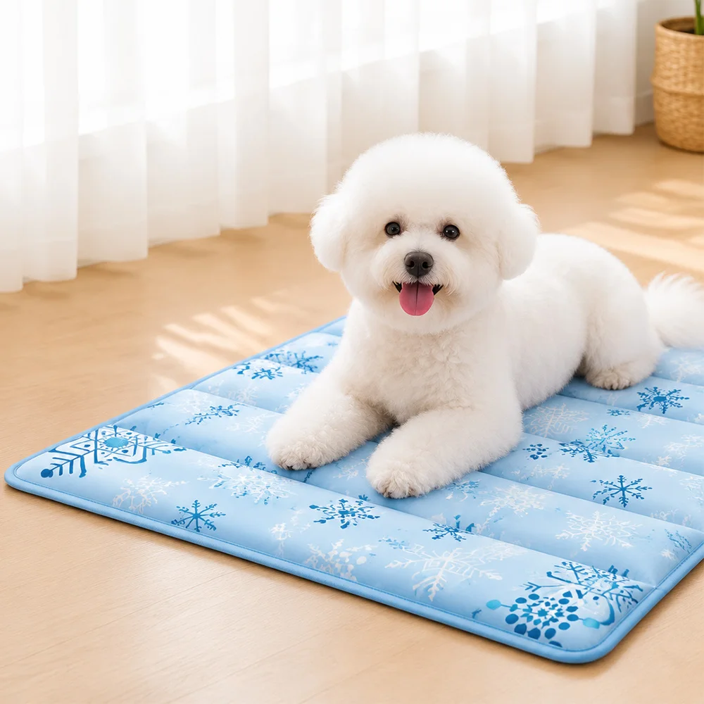 Pet Cooling Gel Mat for Dogs Cats, Summer Heat Relief Ice Pad, Waterproof & Non-Toxic, Instant Cool Dog Bed Mat