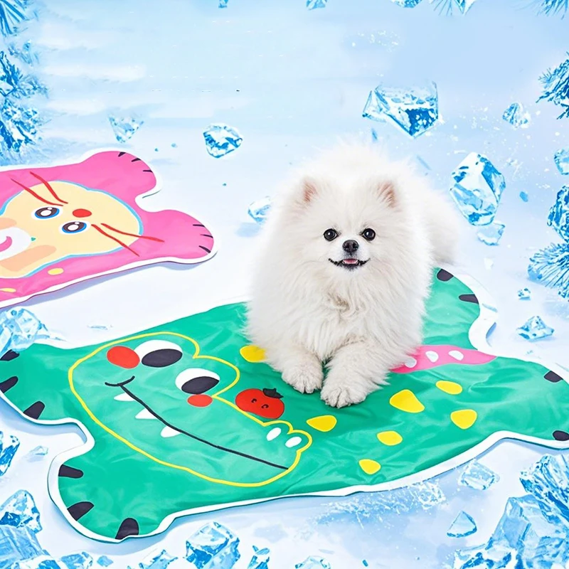 Pet Ice Pad Refreshing Cool Summer Dog CatCute Cartoon Easy To Wipe Gel Cat Litter Comfortable Skin-friendly Cool Sleeping Mat